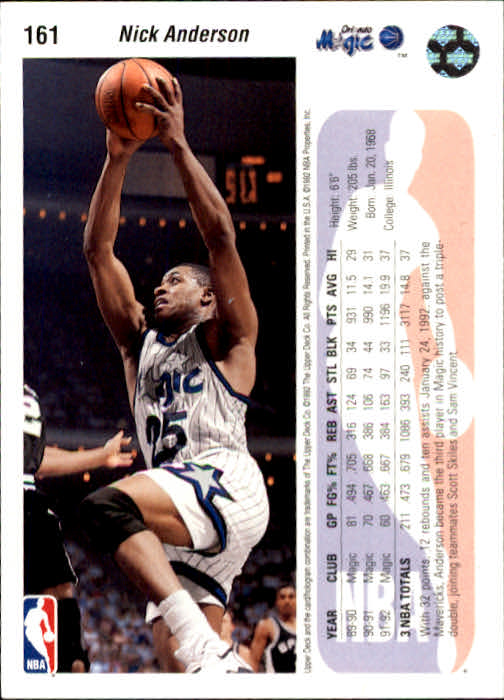 1992-93 choix de cartes basketball pont supérieur 96-264 - Photo 133 sur 339