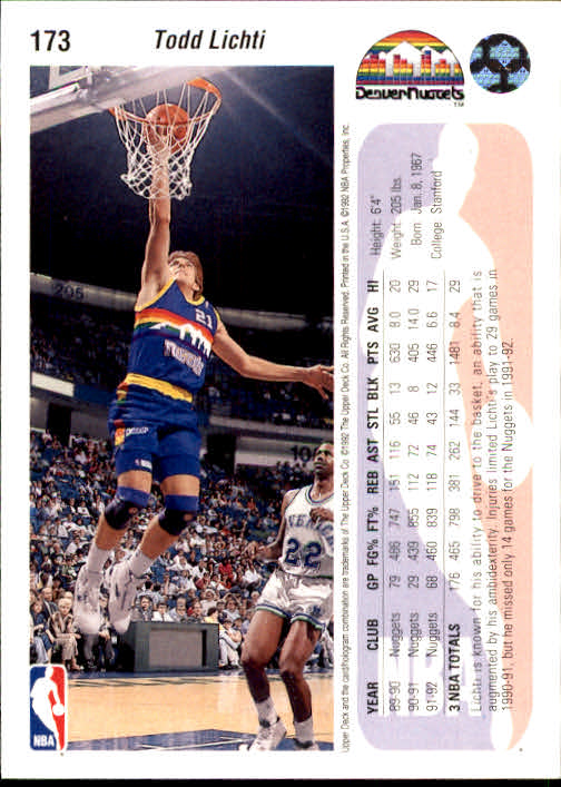 1992-93 choix de cartes basketball pont supérieur 96-264 - Photo 157 sur 339