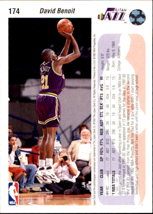 1992-93 choix de cartes basketball pont supérieur 96-264 - Photo 159 sur 339