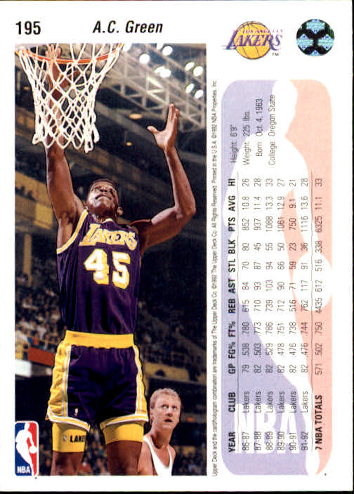 1992-93 choix de cartes basketball pont supérieur 96-264 - Photo 201 sur 339