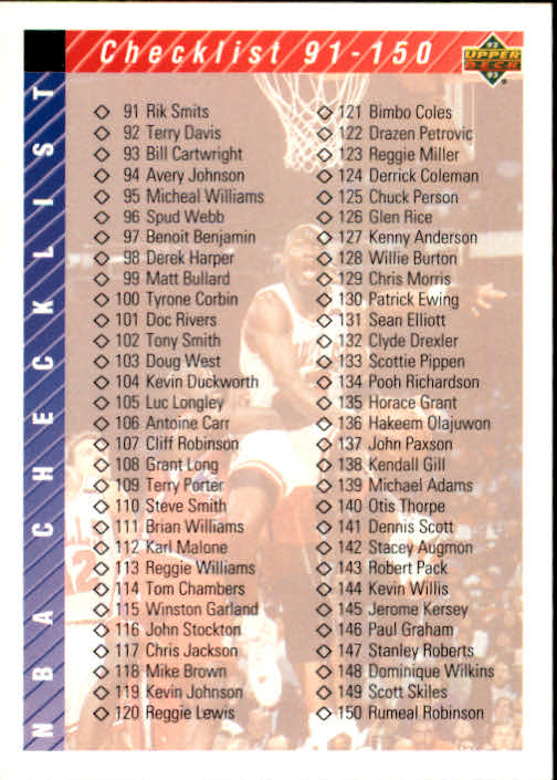1992-93 choix de cartes basketball pont supérieur 96-264 - Photo 210 sur 339