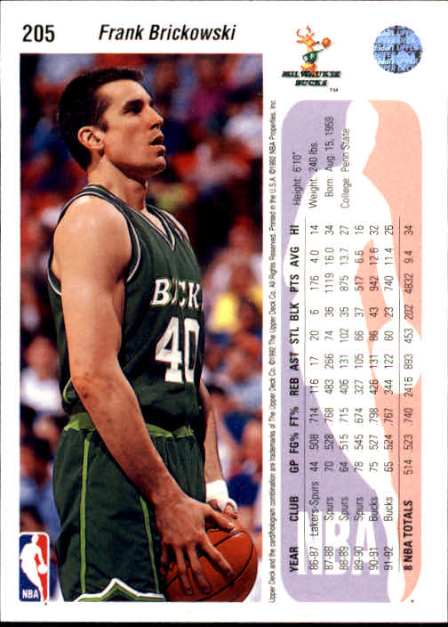 1992-93 choix de cartes basketball pont supérieur 96-264 - Photo 221 sur 339