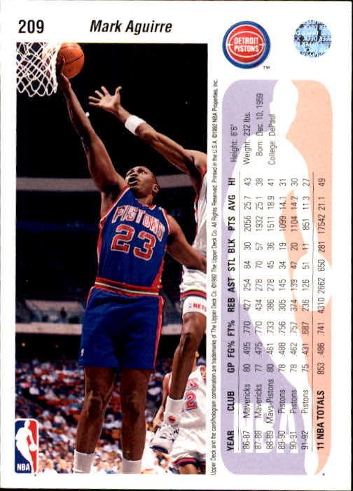 thumbnail 19  - 1992-93 Upper Deck Basketball (Cards 201-400) (Pick Your Cards)