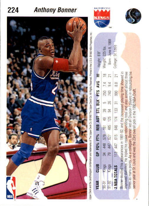 1992-93 choix de cartes basketball pont supérieur 96-264 - Photo 259 sur 339