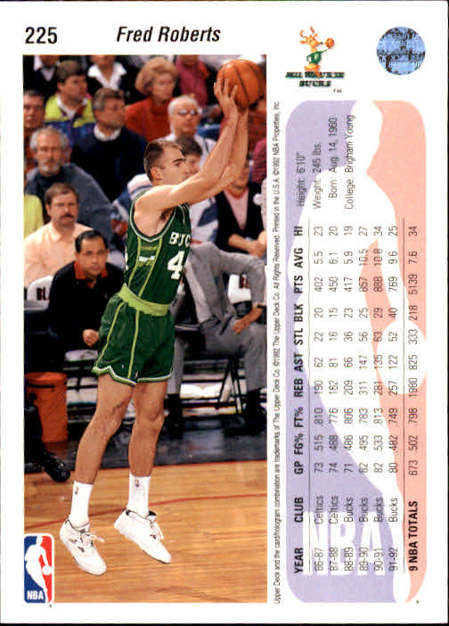 1992-93 choix de cartes basketball pont supérieur 96-264 - Photo 261 sur 339