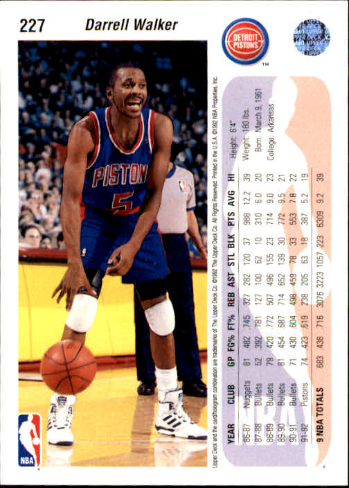 1992-93 choix de cartes basketball pont supérieur 96-264 - Photo 265 sur 339