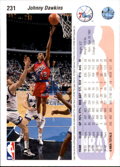 thumbnail 63  - 1992-93 Upper Deck Basketball (Cards 201-400) (Pick Your Cards)