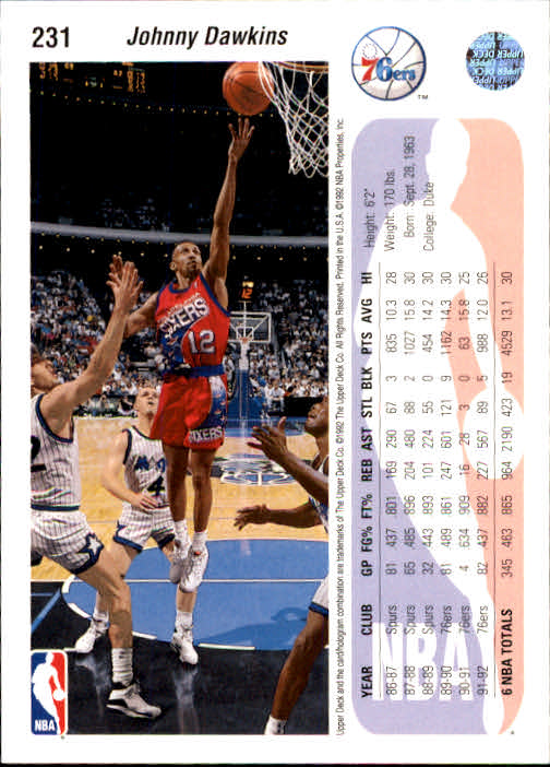 1992-93 choix de cartes basketball pont supérieur 96-264 - Photo 273 sur 339