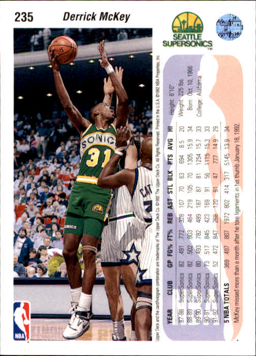 thumbnail 71  - 1992-93 Upper Deck Basketball (Cards 201-400) (Pick Your Cards)