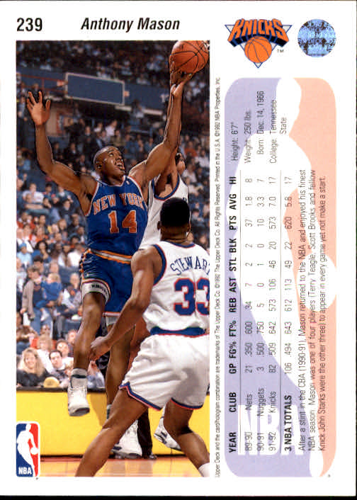 thumbnail 79  - 1992-93 Upper Deck Basketball (Cards 201-400) (Pick Your Cards)