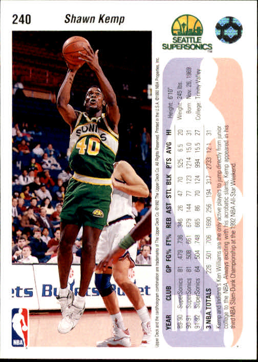 1992-93 choix de cartes basketball pont supérieur 96-264 - Photo 291 sur 339