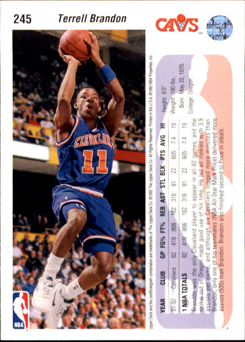 thumbnail 91  - 1992-93 Upper Deck Basketball (Cards 201-400) (Pick Your Cards)