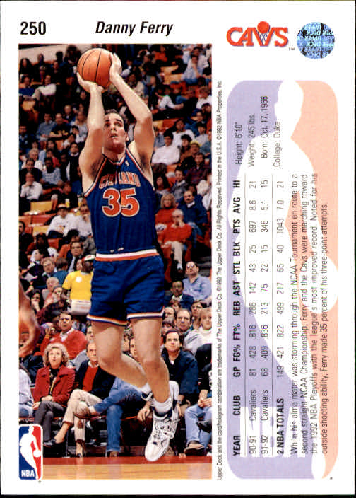 thumbnail 7  - 1992/1993 Upper Deck Basketball Part 2 Main Set Card #248 to #497