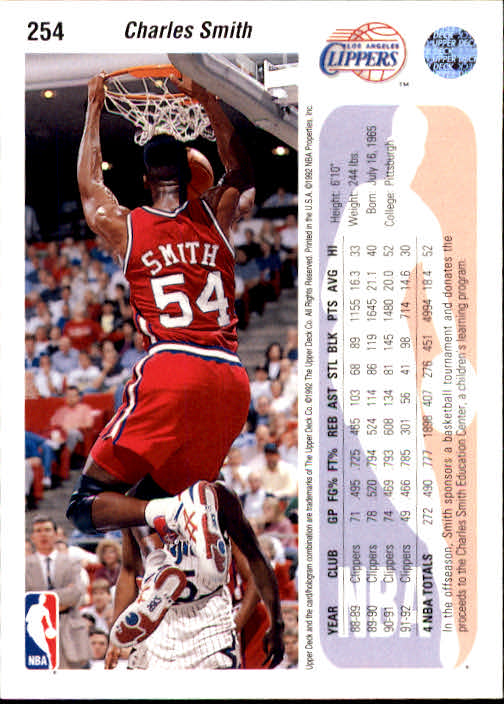 thumbnail 109  - 1992-93 Upper Deck Basketball (Cards 201-400) (Pick Your Cards)