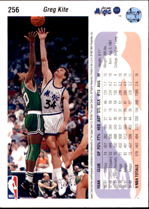 1992-93 choix de cartes basketball pont supérieur 96-264 - Photo 323 sur 339