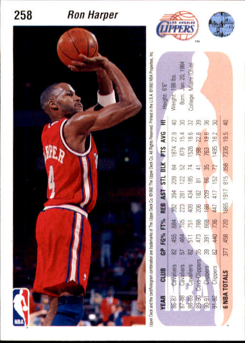 1992-93 choix de cartes basketball pont supérieur 96-264 - Photo 327 sur 339