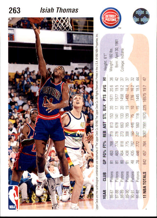 thumbnail 127  - 1992-93 Upper Deck Basketball (Cards 201-400) (Pick Your Cards)