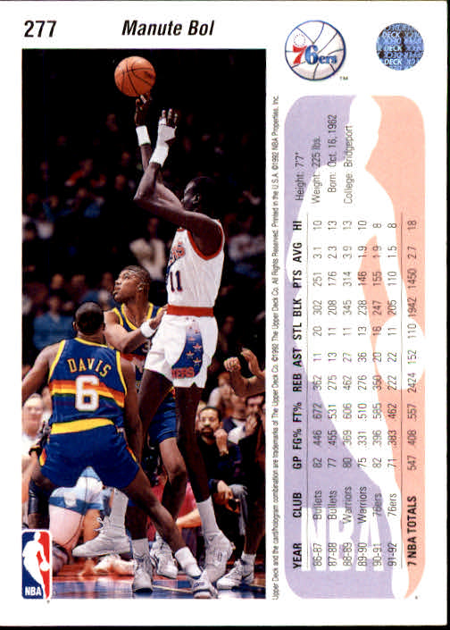 thumbnail 61  - 1992/1993 Upper Deck Basketball Part 2 Main Set Card #248 to #497
