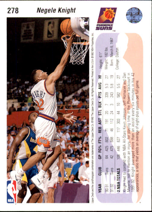 thumbnail 63  - 1992/1993 Upper Deck Basketball Part 2 Main Set Card #248 to #497