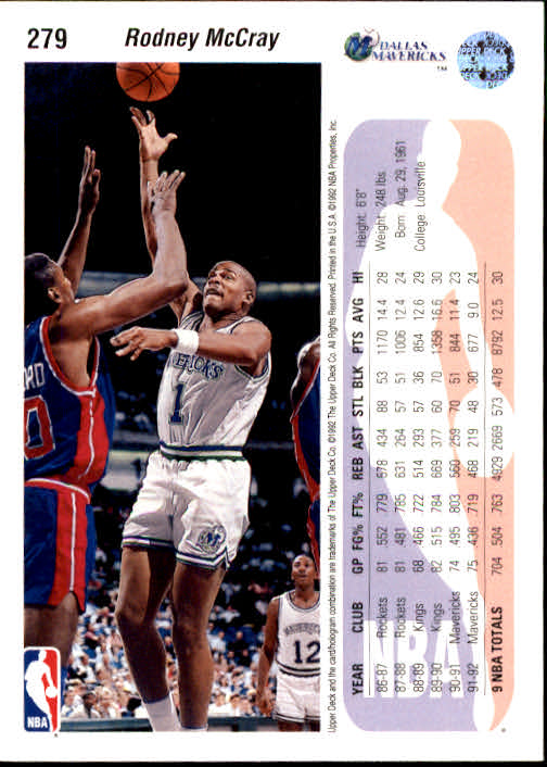 thumbnail 159  - 1992-93 Upper Deck Basketball (Cards 201-400) (Pick Your Cards)