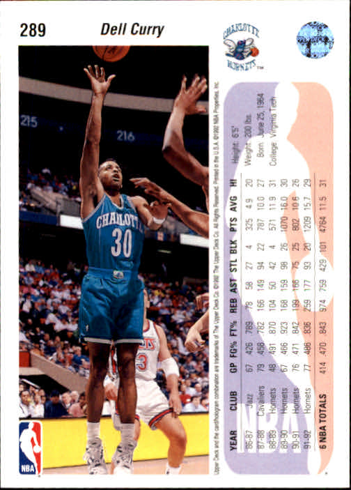 thumbnail 179  - 1992-93 Upper Deck Basketball (Cards 201-400) (Pick Your Cards)