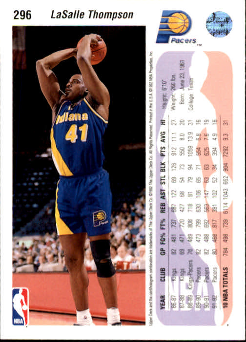 thumbnail 193  - 1992-93 Upper Deck Basketball (Cards 201-400) (Pick Your Cards)