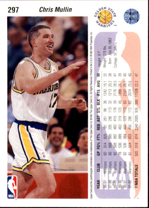 thumbnail 101  - 1992/1993 Upper Deck Basketball Part 2 Main Set Card #248 to #497