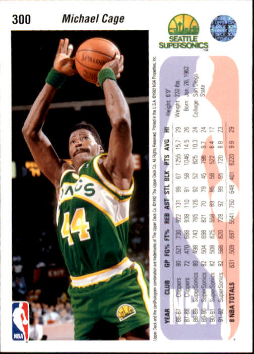 thumbnail 107  - 1992/1993 Upper Deck Basketball Part 2 Main Set Card #248 to #497