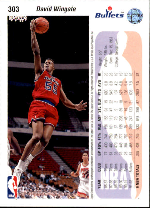 thumbnail 207  - 1992-93 Upper Deck Basketball (Cards 201-400) (Pick Your Cards)