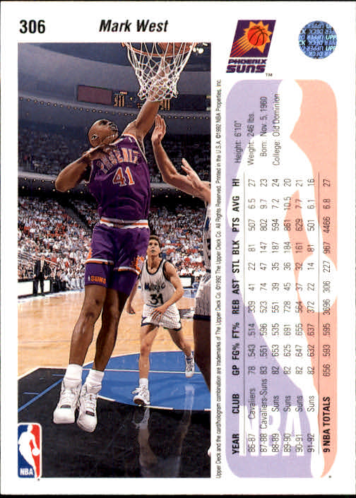 thumbnail 119  - 1992/1993 Upper Deck Basketball Part 2 Main Set Card #248 to #497