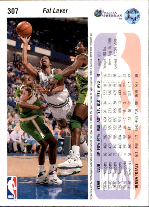 thumbnail 121  - 1992/1993 Upper Deck Basketball Part 2 Main Set Card #248 to #497