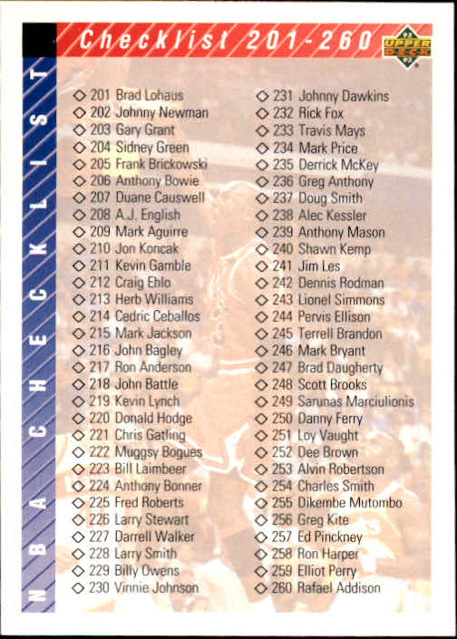 thumbnail 126  - 1992/1993 Upper Deck Basketball Part 2 Main Set Card #248 to #497