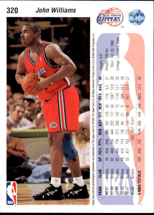 thumbnail 239  - 1992-93 Upper Deck Basketball (Cards 201-400) (Pick Your Cards)