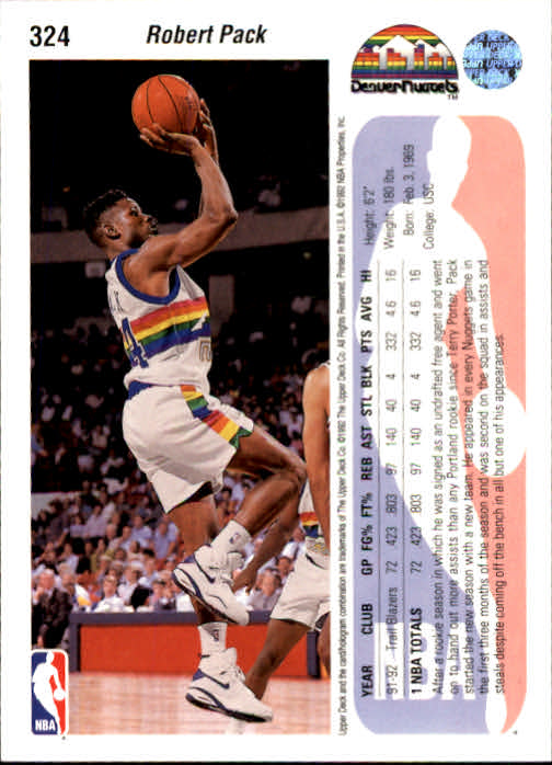 thumbnail 155  - 1992/1993 Upper Deck Basketball Part 2 Main Set Card #248 to #497