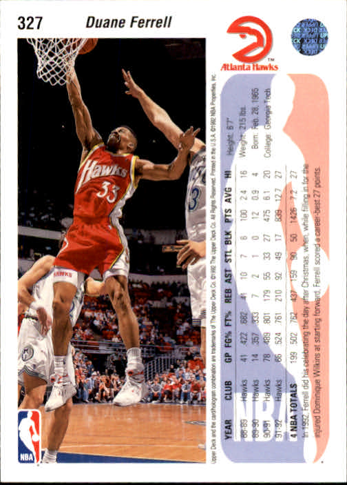 thumbnail 253  - 1992-93 Upper Deck Basketball (Cards 201-400) (Pick Your Cards)