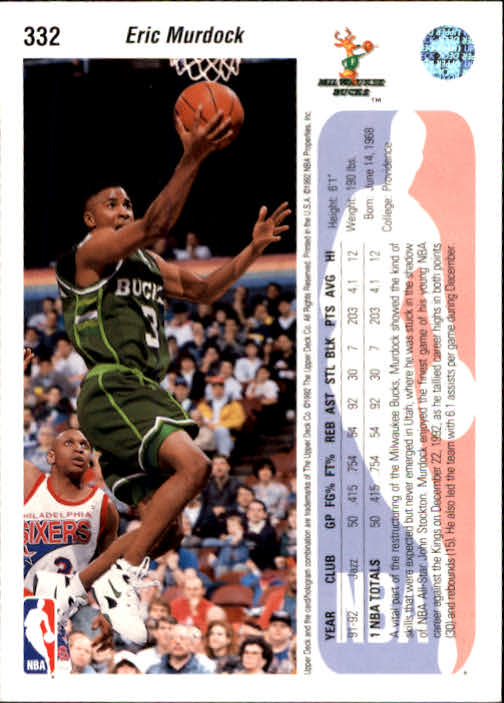 thumbnail 263  - 1992-93 Upper Deck Basketball (Cards 201-400) (Pick Your Cards)