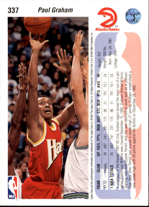 thumbnail 181  - 1992/1993 Upper Deck Basketball Part 2 Main Set Card #248 to #497