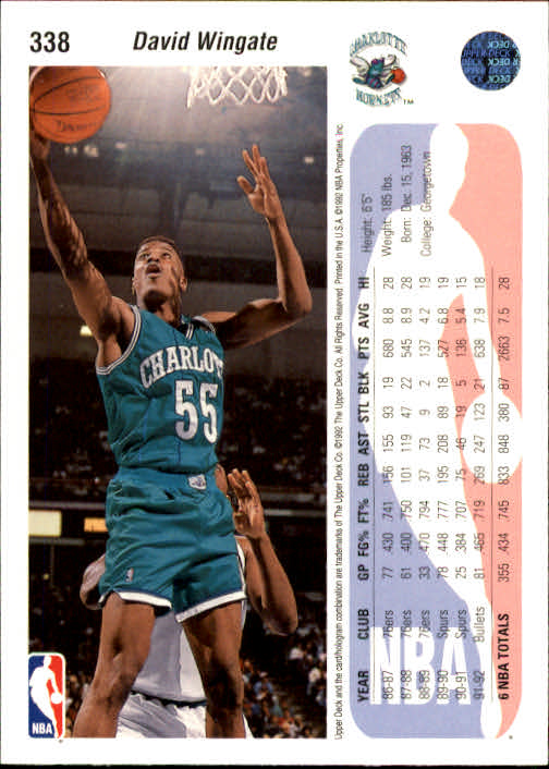 thumbnail 183  - 1992/1993 Upper Deck Basketball Part 2 Main Set Card #248 to #497