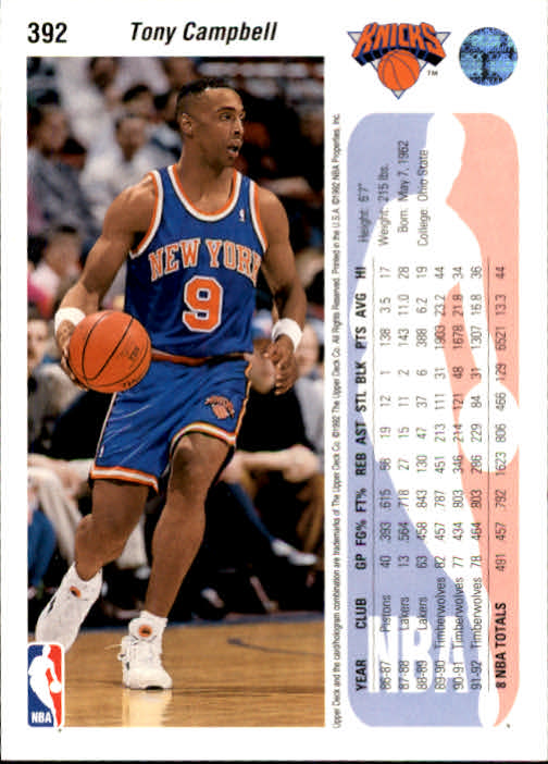 thumbnail 291  - 1992/1993 Upper Deck Basketball Part 2 Main Set Card #248 to #497