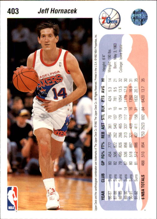 thumbnail 313  - 1992/1993 Upper Deck Basketball Part 2 Main Set Card #248 to #497