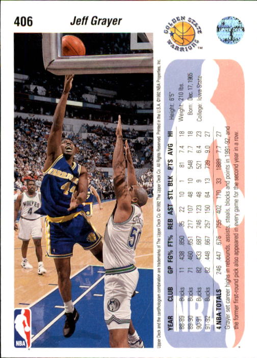 thumbnail 319  - 1992/1993 Upper Deck Basketball Part 2 Main Set Card #248 to #497