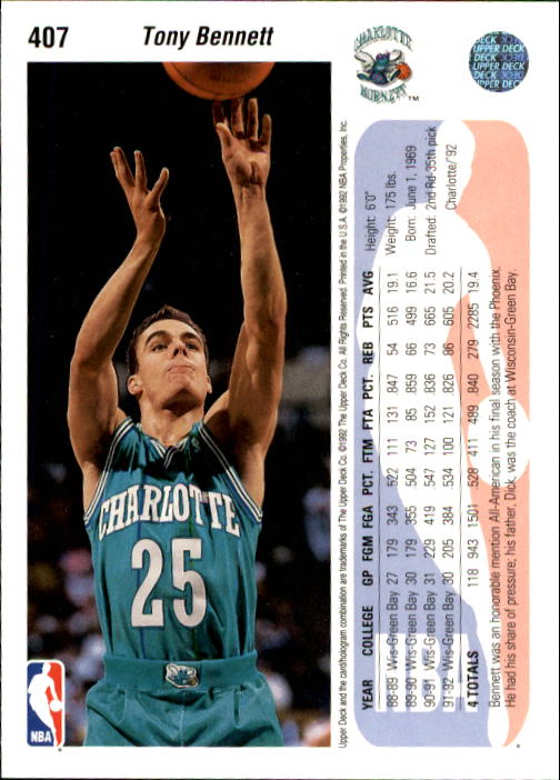 thumbnail 321  - 1992/1993 Upper Deck Basketball Part 2 Main Set Card #248 to #497