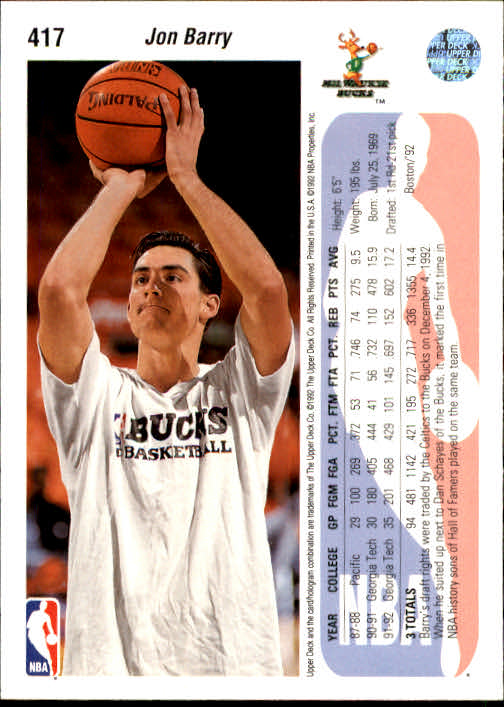 thumbnail 341  - 1992/1993 Upper Deck Basketball Part 2 Main Set Card #248 to #497