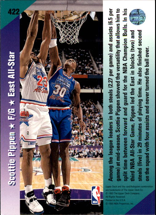 thumbnail 351  - 1992/1993 Upper Deck Basketball Part 2 Main Set Card #248 to #497