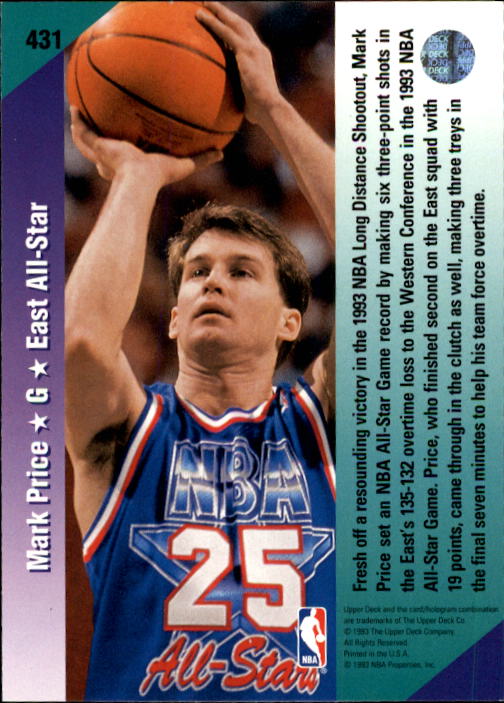 thumbnail 365  - 1992/1993 Upper Deck Basketball Part 2 Main Set Card #248 to #497
