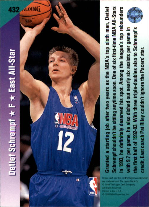 thumbnail 367  - 1992/1993 Upper Deck Basketball Part 2 Main Set Card #248 to #497