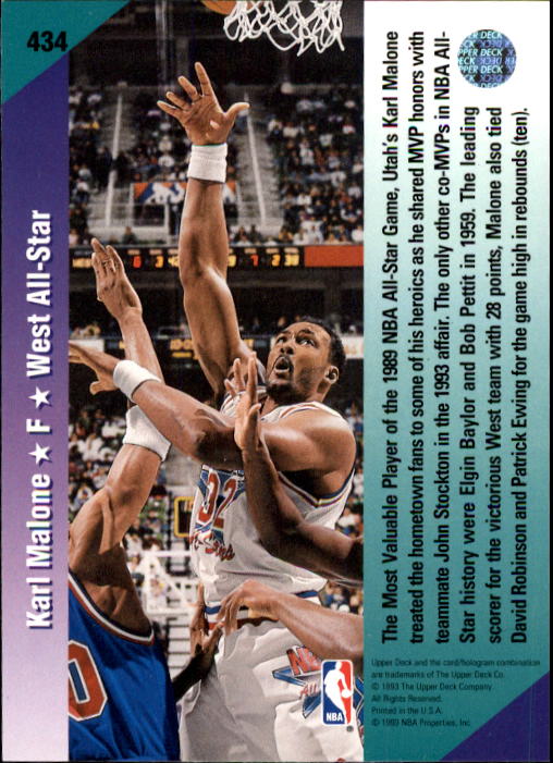 thumbnail 371  - 1992/1993 Upper Deck Basketball Part 2 Main Set Card #248 to #497