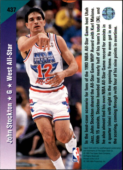 thumbnail 377  - 1992/1993 Upper Deck Basketball Part 2 Main Set Card #248 to #497