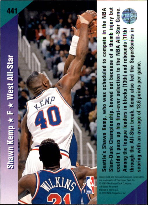 thumbnail 385  - 1992/1993 Upper Deck Basketball Part 2 Main Set Card #248 to #497
