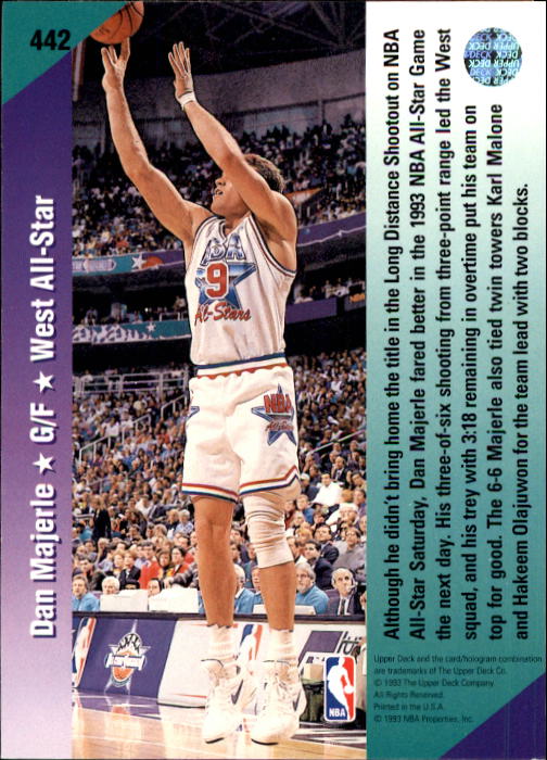 thumbnail 387  - 1992/1993 Upper Deck Basketball Part 2 Main Set Card #248 to #497